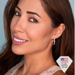 Bianca 18k White Gold Plated Swarovski Hoop Earrings