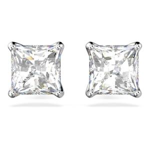 Swarovski Square Stud Earrings with Clear Crystals