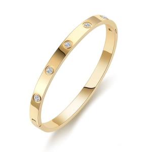 18K Gold Plated Love Bracelet with CZ Stones