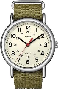 Timex Weekender 38mm Unisex Watch - Silver & Olive