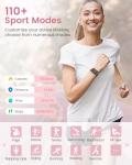 Women's Smart Fitness Tracker Watch with Blood Pressure Monitoring
