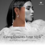 Trendy Sterling Silver Oval Hoop Earrings Gift Women