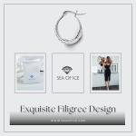 Trendy Sterling Silver Oval Hoop Earrings Gift Women