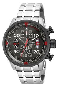 Invicta Men's AVIATOR Japanese Quartz Silver Watch