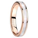 Rose Gold 4mm Mother of Pearl Wedding Band