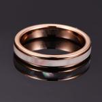 Rose Gold 4mm Mother of Pearl Wedding Band
