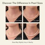 AAA+ Quality White Freshwater Pearl Necklace with 14K Gold Clasp