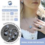 Infinity Love Heart Necklace with Sapphire Birthstone