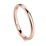 Rose Gold 2mm Thin Tungsten Wedding Band Size 8