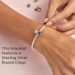 Pandora Moments Snake Chain Bracelet - Compatible Moments Charms - Sterling Silver Charm Bracelet for Women - 7.5" - With Gift Box