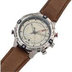 Timex Men's Intelligent Quartz Compass Watch, Silver and Brown