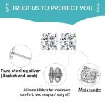 1CT Moissanite Stud Earrings D Color VVS1 Diamond