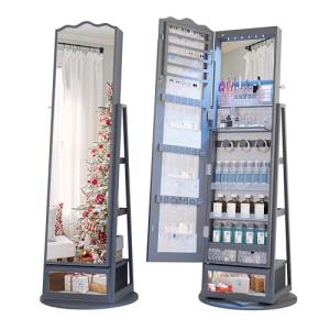 360° Rotating LED Jewelry Armoire with Large Capacity