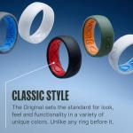 Groove Life Black Silicone Wedding Ring for Men