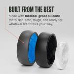 Groove Life Black Silicone Wedding Ring for Men