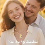 Sunflower Pendant Necklace - You Are My Sunshine