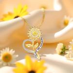 Sunflower Pendant Necklace - You Are My Sunshine
