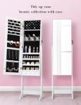 Nicetree Standing Jewelry Cabinet with Full-Length Mirror & Organizer