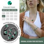 Emerald Heart Pendant Necklace for Mother's Day