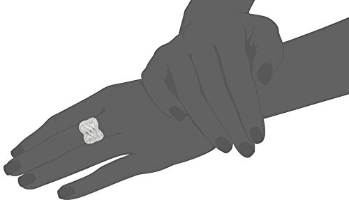 Sterling Silver Diamond Crossover Band Ring, Size 7