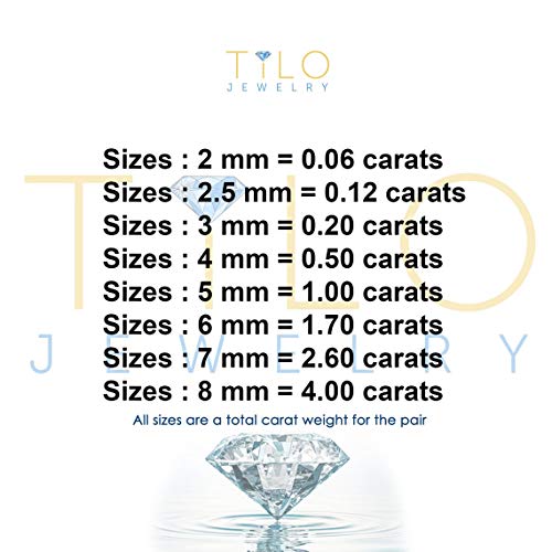 14k Gold Round CZ Stud Earrings (4mm) Screw-backs