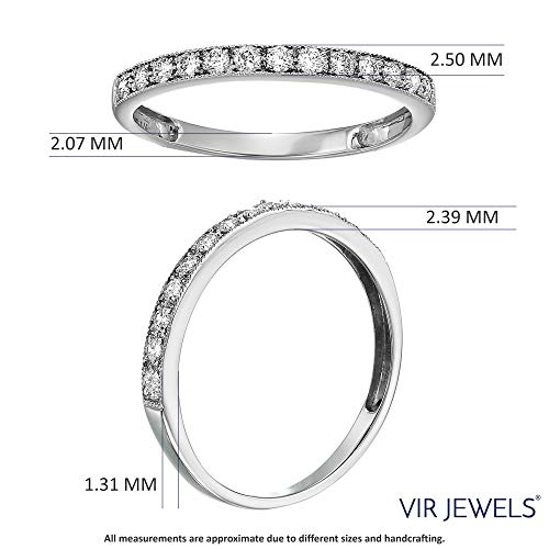 Round Diamond Wedding Band in 14K White Gold