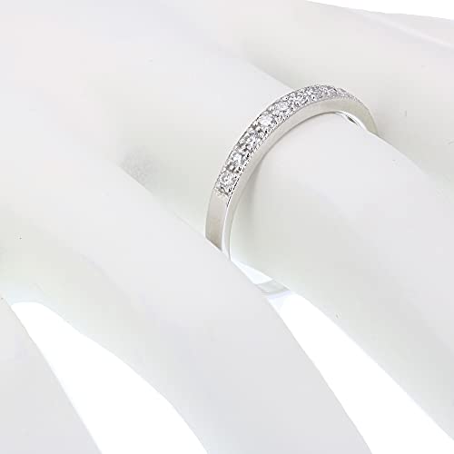 Round Diamond Wedding Band in 14K White Gold