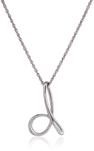 Amazon Collection Sterling Silver "D" Pendant Necklace, 18