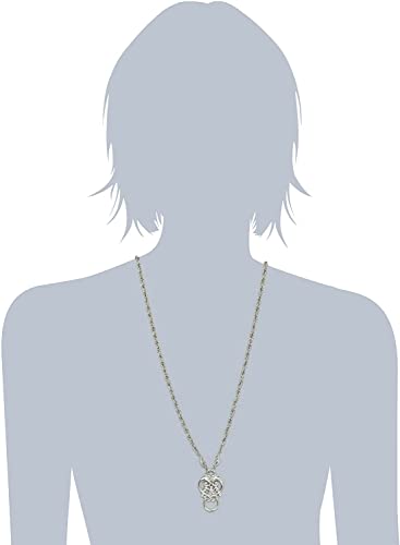Silver Heart Eyeglass Holder Pendant Necklace by 1928 Jewelry