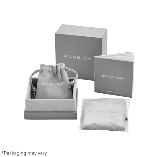 Michael Kors Silver Stainless Steel Whisper Hoop Earrings