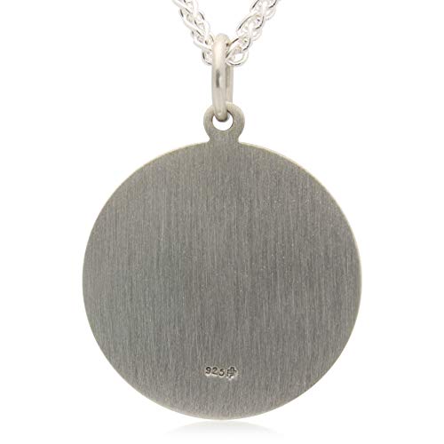 Sterling Silver St. Christopher Necklace with 24" chain