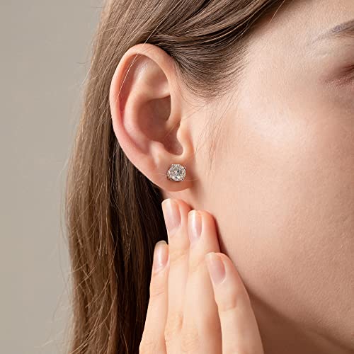 D Color VVS1 Round Moissanite Stud Earrings