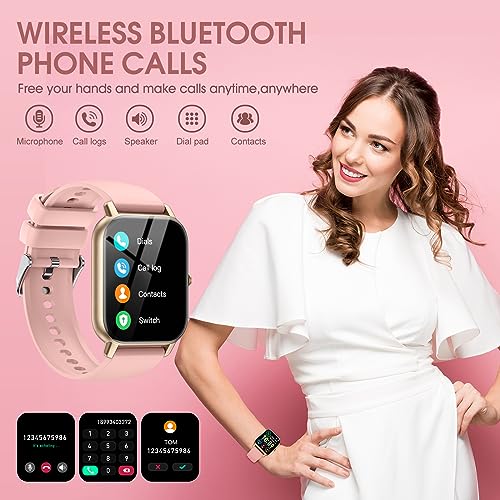 Deep Pink Smart Watch with Heart Rate Monitor