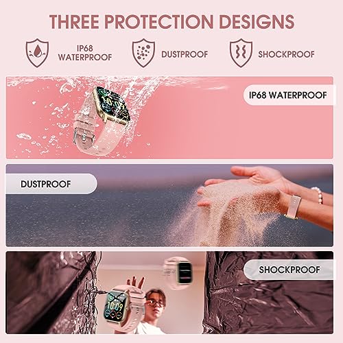 Deep Pink Smart Watch with Heart Rate Monitor