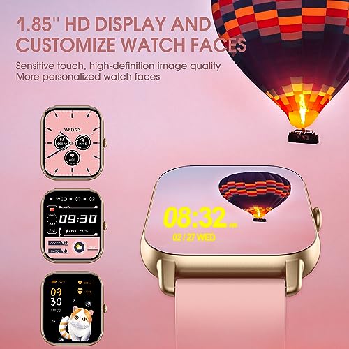 Deep Pink Smart Watch with Heart Rate Monitor