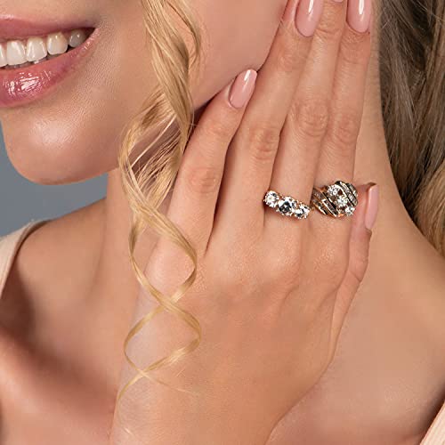 Yellow Gold 3 Stone Diamond Engagement Ring Size 7