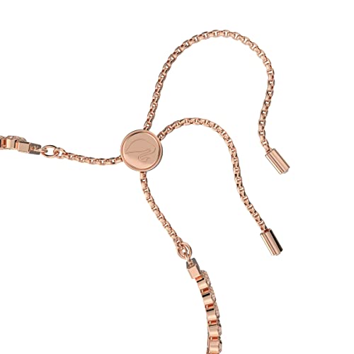 Rose-Gold Tone Swarovski Tennis Bracelet with Clear Crystals