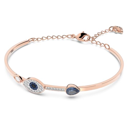 Swarovski Blue Crystal Evil Eye Bangle Bracelet