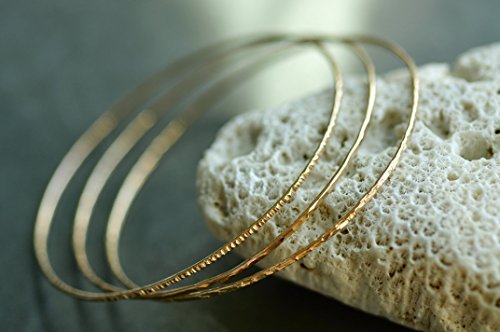 Mu-Yin Handmade 14k Gold Filled Bangles Set