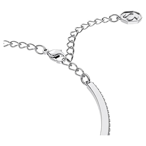 White Octagon Cut SWAROVSKI Bangle - Rhodium Plated