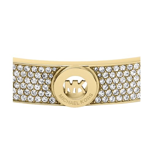 Gold-Tone Michael Kors Pavé Fulton Hinge Bracelet