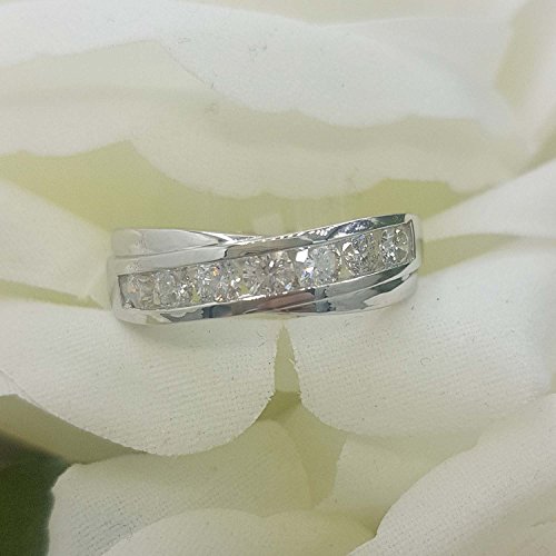 0.90 Carat 14k Round Diamond Men's Wedding Ring