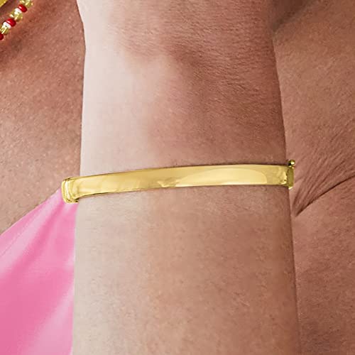 Ross-Simons 6mm 18kt Gold Over Sterling Bangle Bracelet. 7 inches