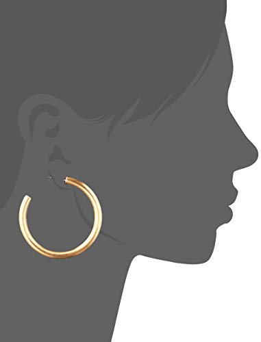 Lucky Brand Gold Large Tubular Hoop Earrings