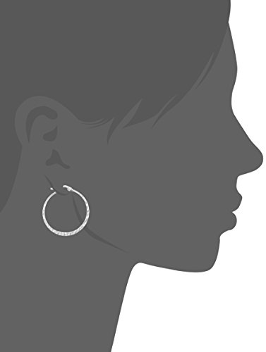 Sterling Silver Hammered Hoop Earrings, 1.45" Diameter