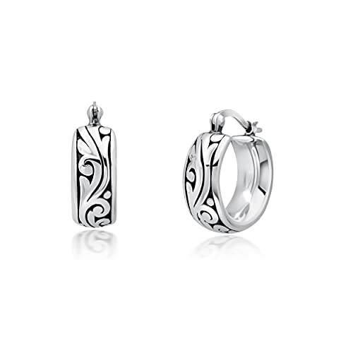 MAX + STONE Sterling Silver Chunky Hoop Earrings