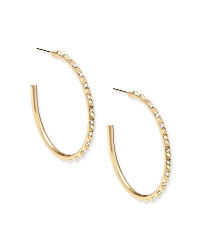 Gold Iridescent Crystal Hoop Earrings by Kendra Scott