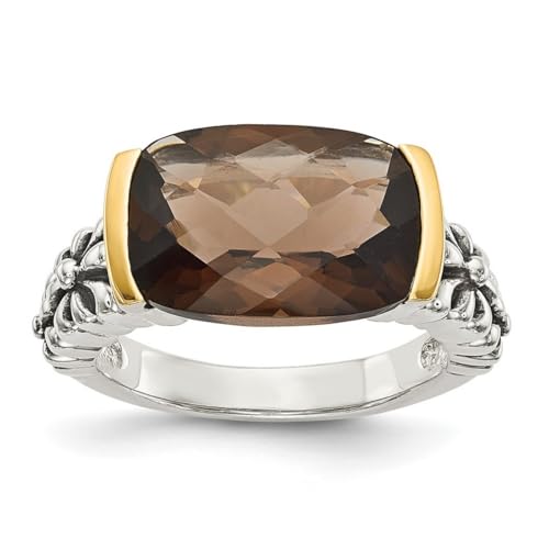 Shey Couture Sterling Silver Smokey Quartz Ring Women