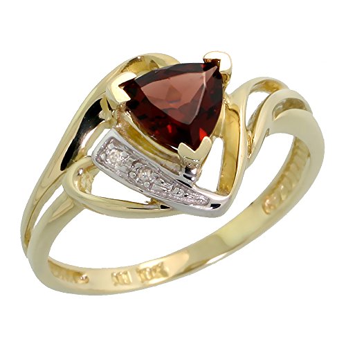 January Birthstone Garnet Ring in 10k Gold