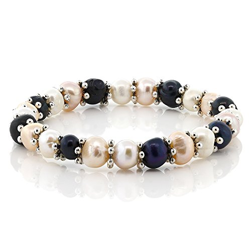 Multi-Color Cultured Freshwater Pearl Jewelry Set 7-8MM